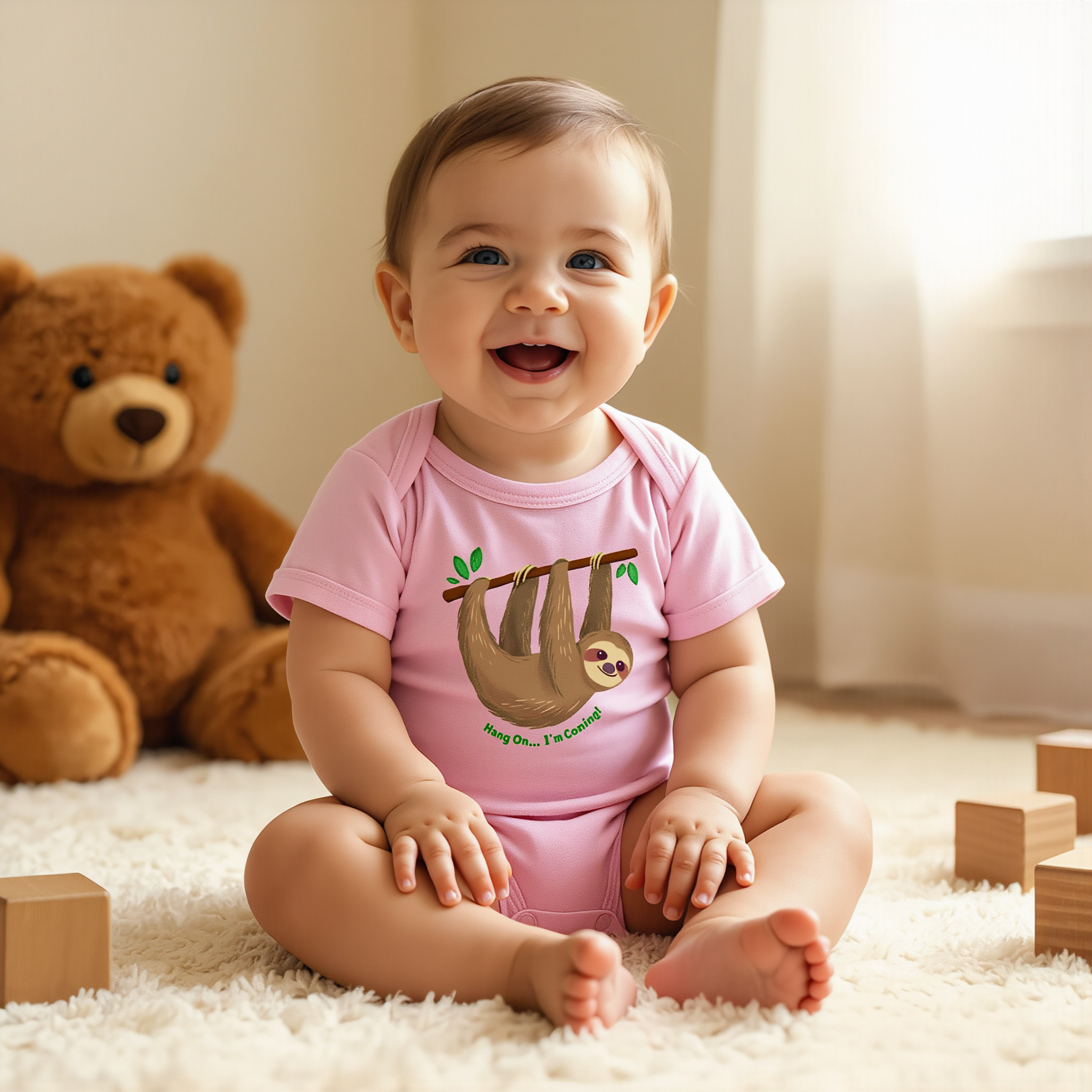 Hang On.. I'm Coming - Cute Sloth baby Onesie