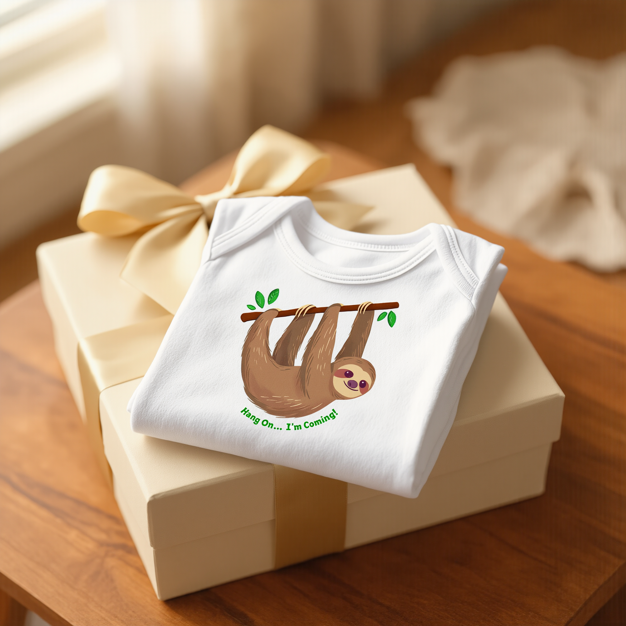 Hang On.. I'm Coming - Cute Sloth baby Onesie