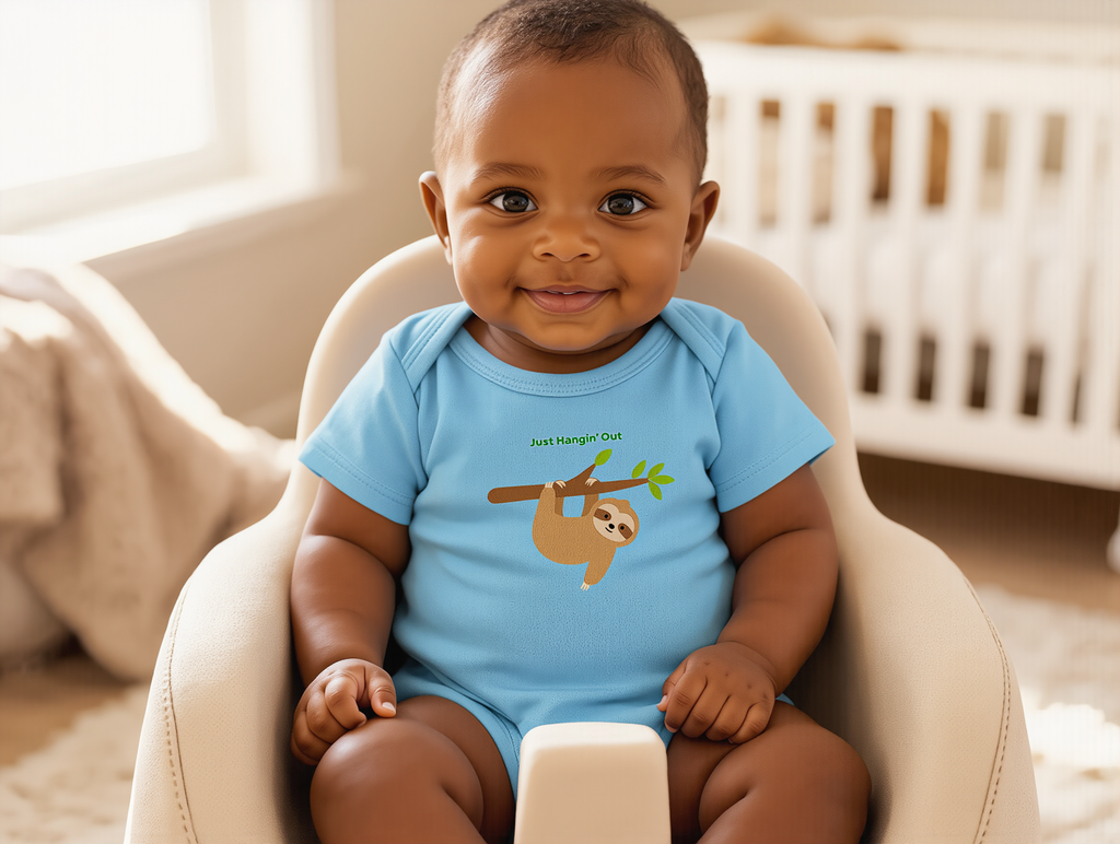 Just Hangin' Out – Cute Sloth Baby Onesie