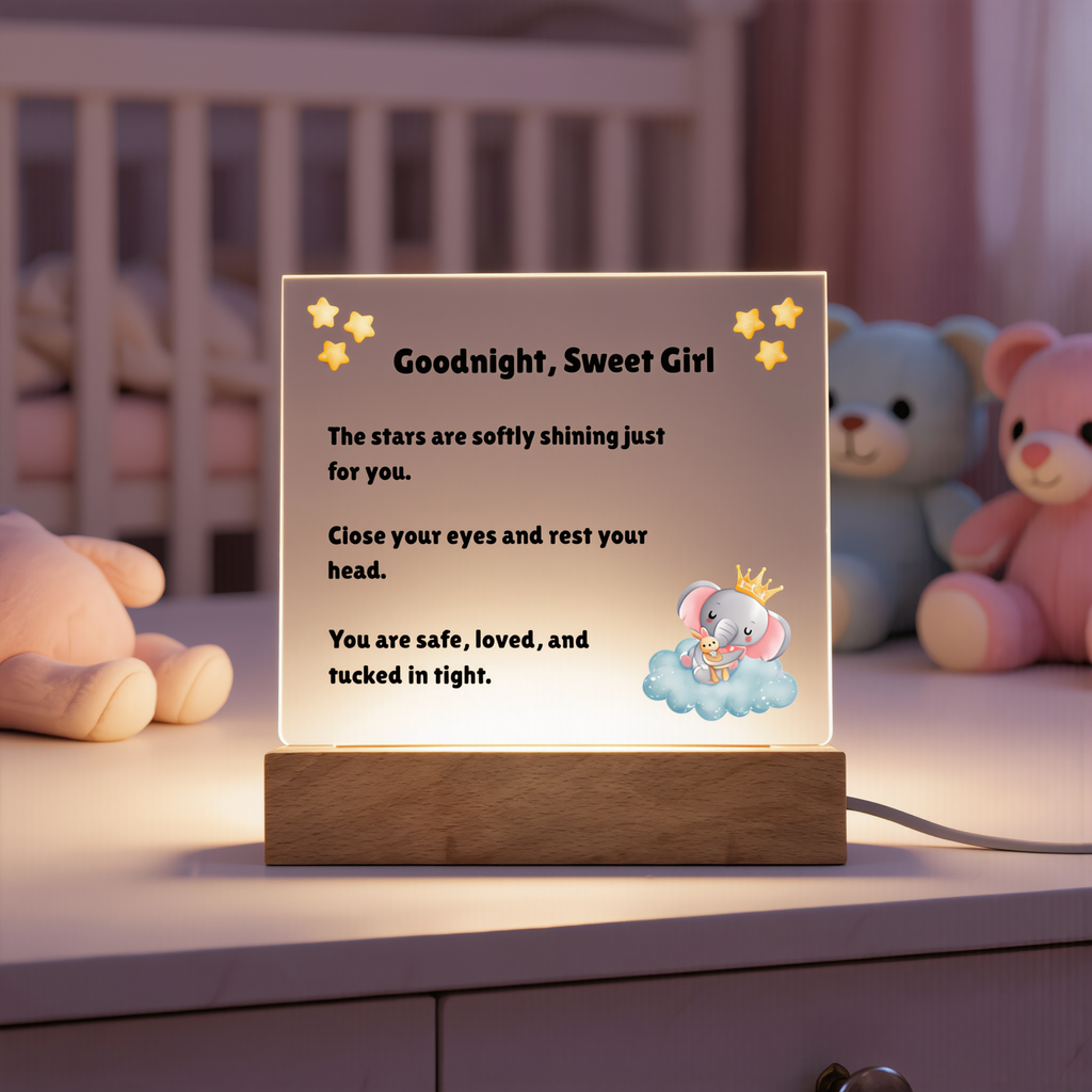 Goodnight, Sweet Girl Acrylic Plaque