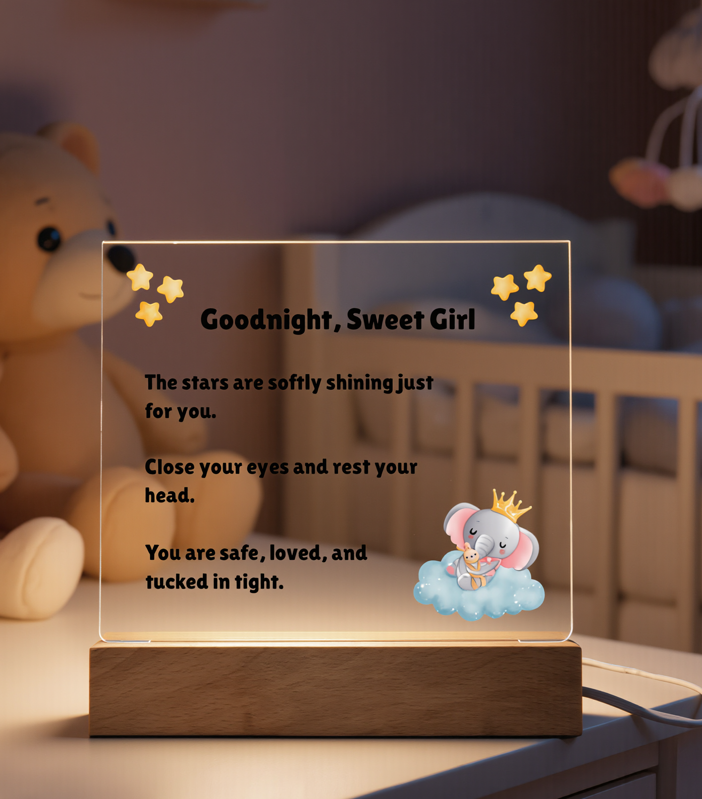 Goodnight, Sweet Girl Acrylic Plaque