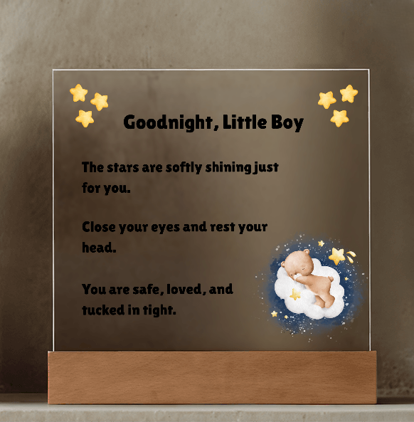 Goodnight, Little Boy Acrylic Plaque