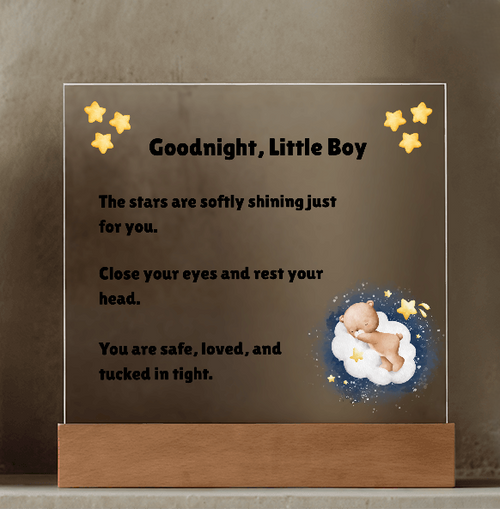 Goodnight, Little Boy Acrylic Plaque